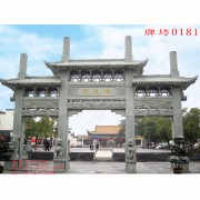 農村仿古門樓_石雕門樓牌坊